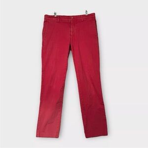 Em's of Masons Slim Fit Pants Mens EU 48 W33xL31 Red Preppy Europe Designer